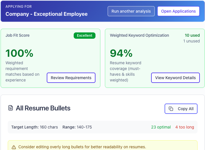 Keystep application interface